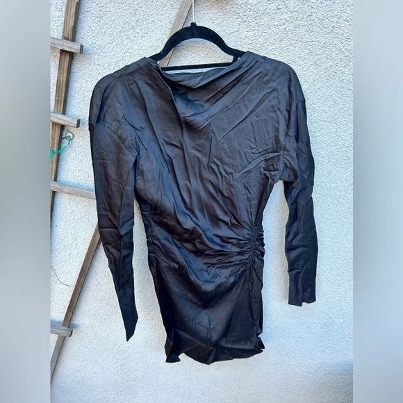 A.L.C. Georgia Satin Mini Dress in Black New with Tags!